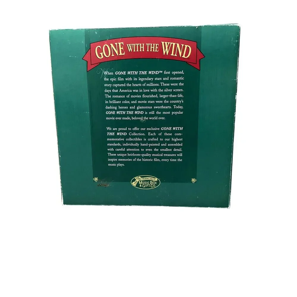 Gone with the Wind Scarlett on Bench! San Francisco Music Box! Plays Tara Song